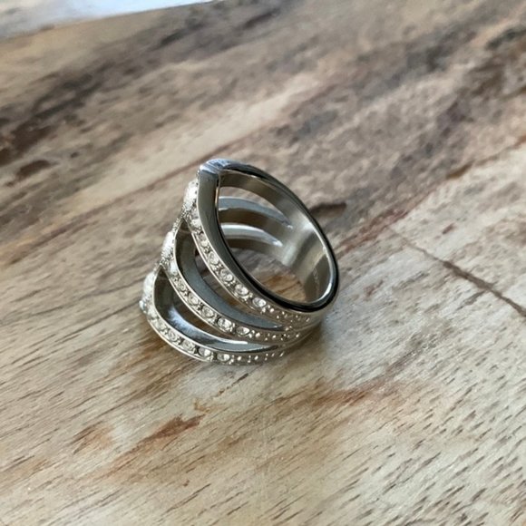 Dyrberg/Kern Robina Swarovski Crystal ring US 8 (approx) - Picture 7 of 8